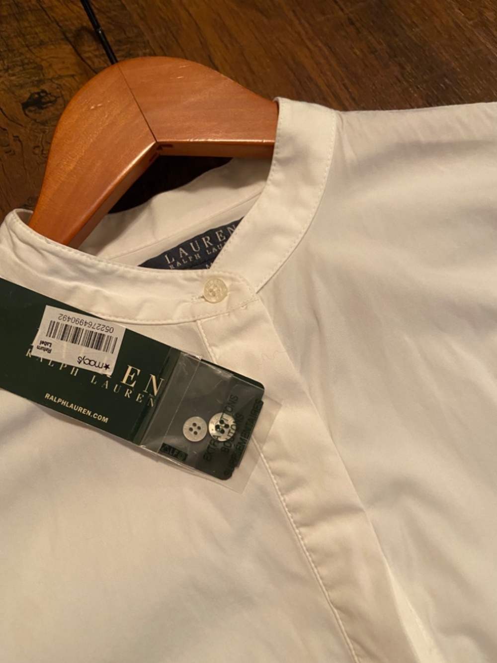 Like new! Ralph Lauren Top Shirt w tag Sz M White Long Sleeve 100%Cotton